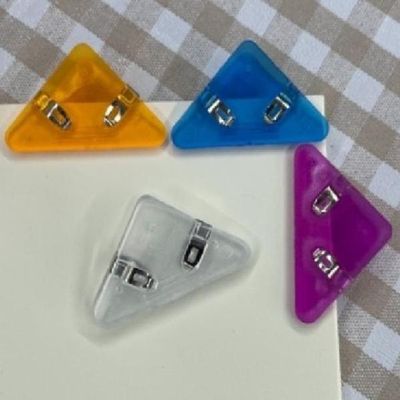 문서 모서리 삼각클립 4p 1세트(색상랜덤)