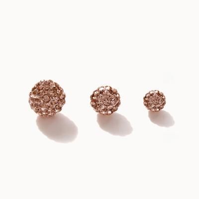 제이로렌 M03007-8mm 골든쉐도우 큐빅 미러볼 귀걸이