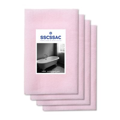 쓱싹 롱롱까슬까슬 웨이브 샤워타올 연핑크 4P