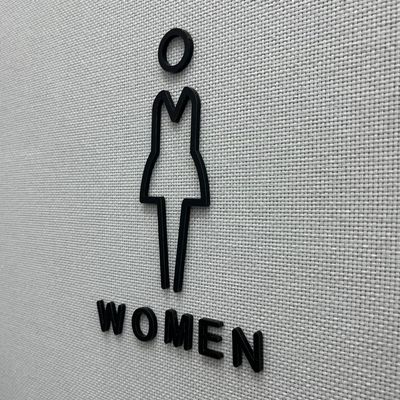 화장실 탈의실 표지판 여자 블랙(WFJY2J8)