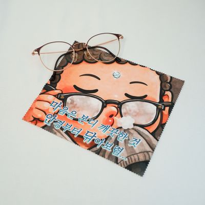 불교 박람회 굿즈 부처 일러스트 초극세사 안경닦이