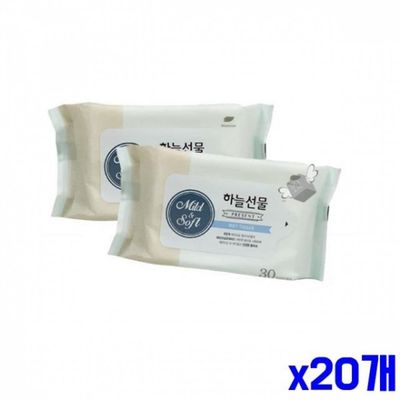 WL 피톤치드 성분 안심 물티슈 30매 x20개묶음(WFLR3IE)