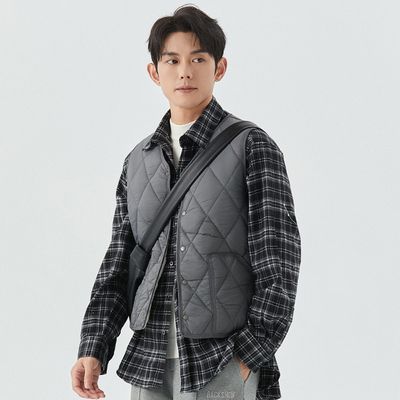 남성 데일리 프리미엄 기모 포켓 패딩 베스트