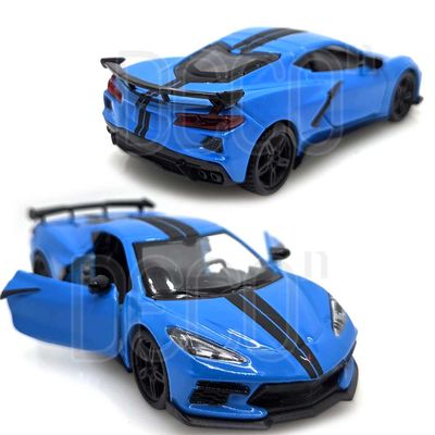 1:43 쉐보레 콜벳 스팅레이 블루 풀백 미니카 