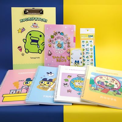다마고치 문구 학용품 세트 마메치 구치파치 스티커