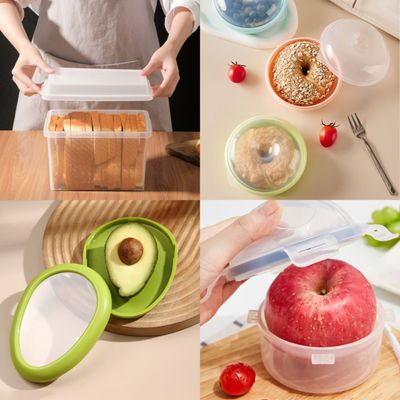 휴대용 과일 밀폐용기 모음 식빵 베이글 보관 R018-OA