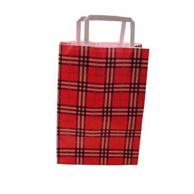 쇼핑백 체크레드 소 20x28x9cm 200장(W295BCD)