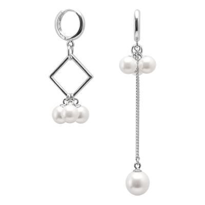 핸드메이드 실버 925 엠마 진주 체인 귀걸이