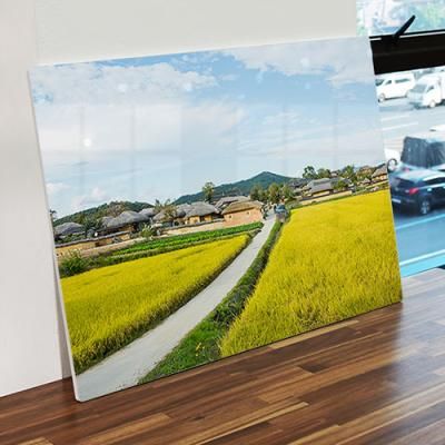 pi546-폼아크릴액자58CmX38Cm_정겨운한국초가집풍경