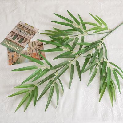 대나무 조화 녹색 식물 잎 가지 75cm 조경 인테리어