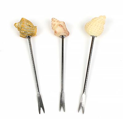 파켈만 소라 모양 디저트 과일 랍스터 대게 포크 3p