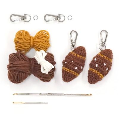 퐁실 소금빵 키링- Knitting kit