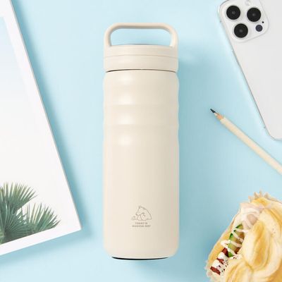 아트박스 손잡이스텐텀블러 아이보리 500ml