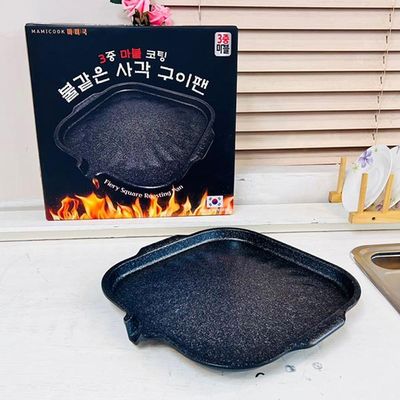 야외 캠핑 구이용 불같은 사각 구이팬(WFI3G8V)