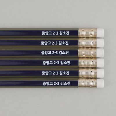 [주문제작]네임연필2B 6자루파버카스텔_골드