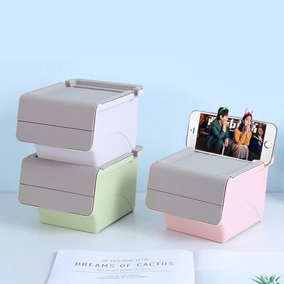 보관 리빙 박스 폴딩 소형 미니 수납함 책상 정리함
