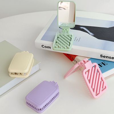 휴대용 미니 볼륨 브러쉬 거울 세트