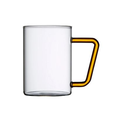 비전글라스 컬러 핸들 머그 500ml 4P 투명컵