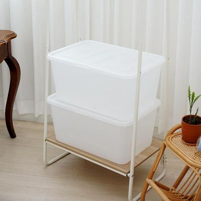 포터 반투명 옷 정리함 2개 대형 투명 리빙박스