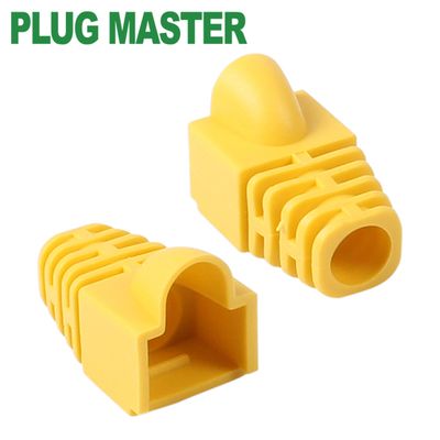 파손방지 RJ-45 CAT.6 통부트(7코어/옐로우/100개)