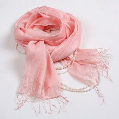 100% silk scarf 0010 pink