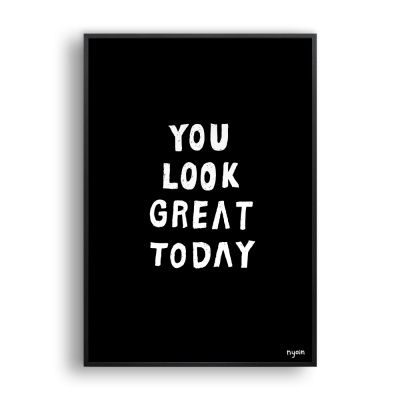 You look great today (Black) / 일러스트 액자