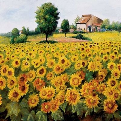 [피포페인팅]HS19152 해바라기전원풍경 size 40x50cm