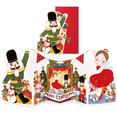 [FS41-1] 크리스마스 호두까기 인형 손들어 입체카드