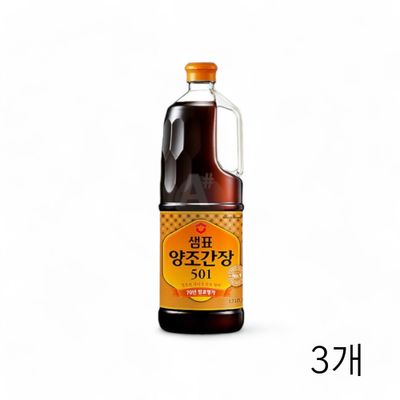 WL 샘표식품 양조간장 501 1.7L X 3개 해산물요리 식자재 국찌개용 조림볶음용 만능간장(WFLQPI8)