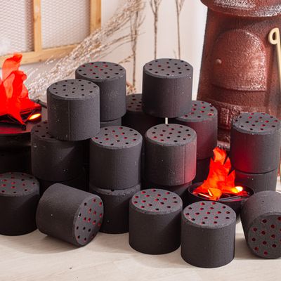 불타는 연탄 모형 1개