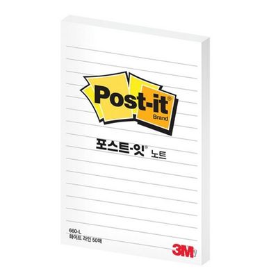 3M 포스트잇 660-50 흰색 102X152 50매