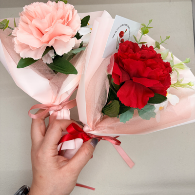 카네이션 조화 약13x23 한송이 미니 꽃다발 어버이날 