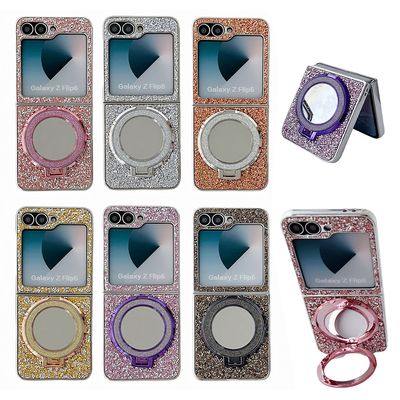갤럭시 z플립 6 5 4 3 예쁜 펄 글리터 미러 링 케이스