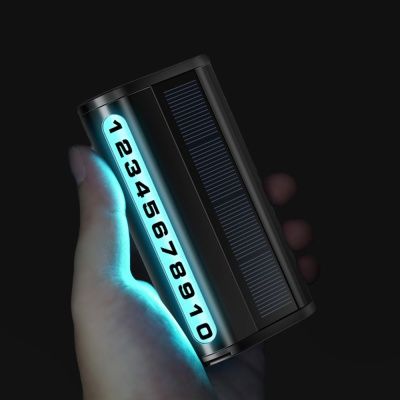 LED 태양광 충전식 야광 주차 연락처 자동차 번호판