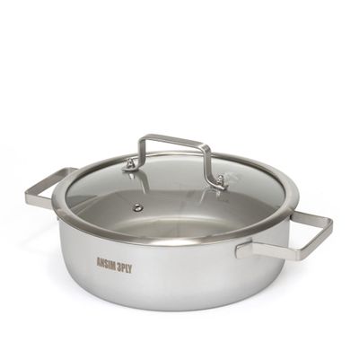 퀸센스 안심 센싱 IH 통3중 무연마 전골냄비 24cm