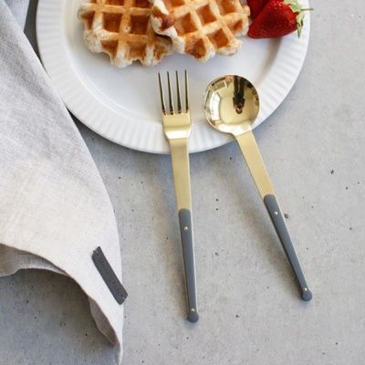 [2HOT] 까스텔 골드 디저트 스푼 포크