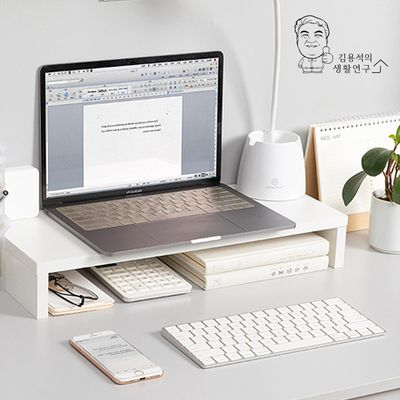 모니터 받침대B 1단 선반 스탠드 PC받침대