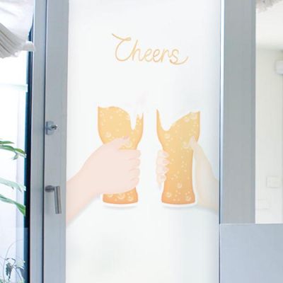 pd835-맥주치얼스_유리문시트지