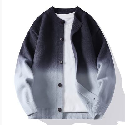 남성 가을 겨울 데일리 캐주얼 그라데이션 가디건