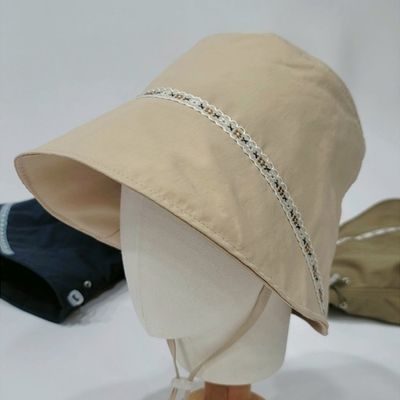 [애슬릿]가을 버킷햇 중년 여성 꽃 라벨 벙거지 모자