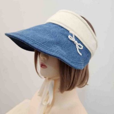 여자 데님 레이스 썬캡 휴양지 여행(WFGJEAG)