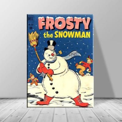 크리스마스 빈티지 스노우맨 그림 캔버스 ch-066 (4호)