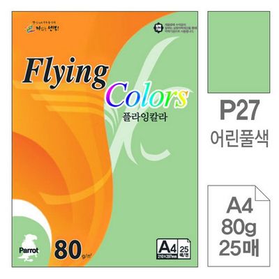 삼원 플라잉칼라 P27.어린풀색 A4 80g 25매