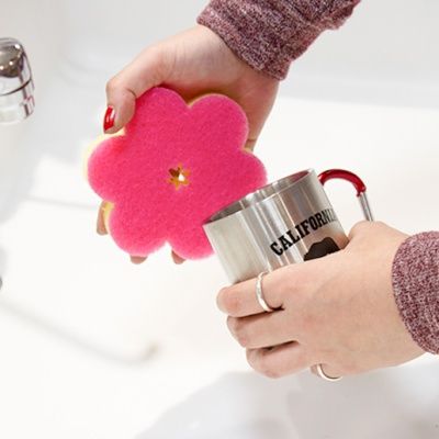 꽃 스펀지 수세미