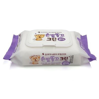 손발똥꼬 애견 물티슈 80매 (캡형) 12개(W82A0E5)