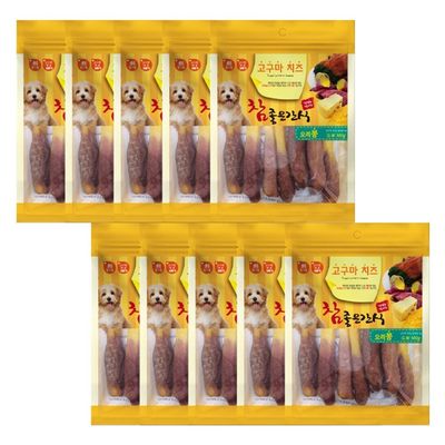 강아지 간식 고구마 치즈 오리봉 100g 10P 육포 져키(WFLSD7B)