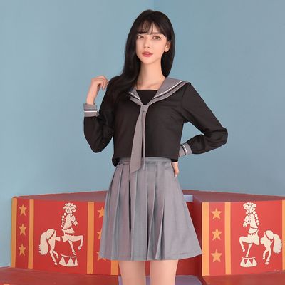 블랙스완 그레이 일본여고생 세라복 세트 긴팔