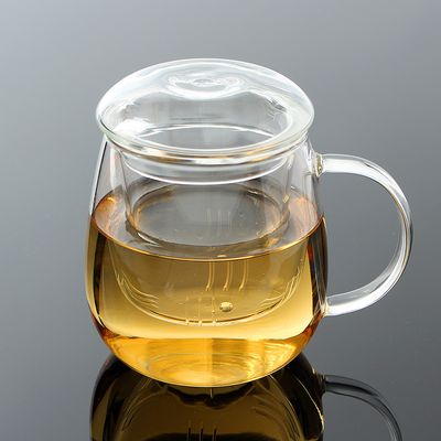 [로하티] 머쉬룸 내열 유리 티머그 뚜껑 홍차잔 유리