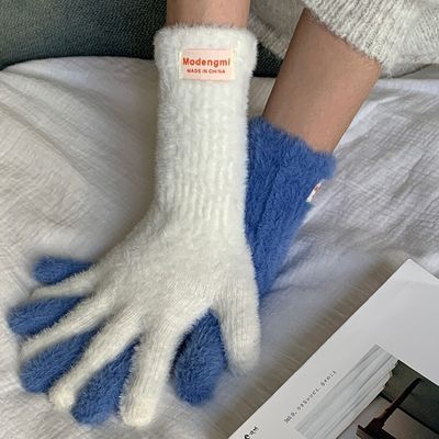 리마노 여성 겨울 플러시 스마트 터치 보온 장갑