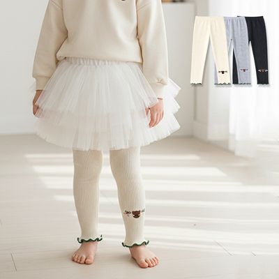 앵두베어 여아 자수 날라리 골지 레깅스 팬츠 206070